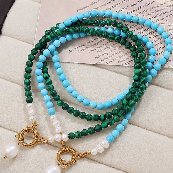 Necklace 316L Stainless Steel Electroplating Freshwater Pearl For Women