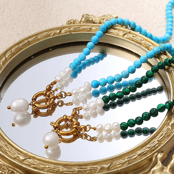 Necklace 316L Stainless Steel Electroplating Freshwater Pearl For Women
