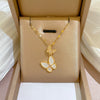 Necklace Titanium Steel Exaggerated Microinlaid Real Gold Electroplated Cartoon Geometric Style Accessories