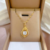 Necklace Titanium Steel Exaggerated Microinlaid Real Gold Electroplated Cartoon Geometric Style Accessories