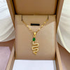 Necklace Titanium Steel Exaggerated Microinlaid Real Gold Electroplated Cartoon Geometric Style Accessories