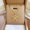 Necklace Titanium Steel Exaggerated Microinlaid Real Gold Electroplated Cartoon Geometric Style Accessories