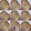 Necklace Titanium Steel Exaggerated Microinlaid Real Gold Electroplated Cartoon Geometric Style Accessories