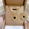 Necklace Titanium Steel Exaggerated Microinlaid Real Gold Electroplated Cartoon Geometric Style Accessories