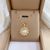 Necklace Titanium Steel Exaggerated Microinlaid Real Gold Electroplated Cartoon Geometric Style Accessories