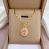 Necklace Titanium Steel Exaggerated Microinlaid Real Gold Electroplated Cartoon Geometric Style Accessories