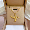 Necklace Titanium Steel Exaggerated Microinlaid Real Gold Electroplated Cartoon Geometric Style Accessories
