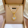 Necklace Titanium Steel Exaggerated Microinlaid Real Gold Electroplated Cartoon Geometric Style Accessories