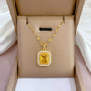 Necklace Titanium Steel Exaggerated Microinlaid Real Gold Electroplated Cartoon Geometric Style Accessories