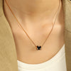 Necklace 316L Stainless Steel Fashion Oil Dropping Design Electroplating Women
