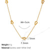 Necklace 316L Stainless Steel Fashion Ol Style Electroplating Plants And Flowers Design For Women
