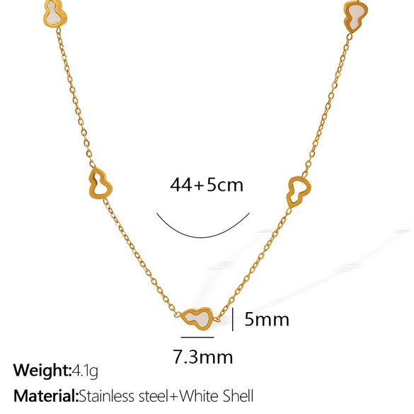 Necklace 316L Stainless Steel Fashion Ol Style Electroplating Plants And Flowers Design For Women