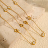 Necklace 316L Stainless Steel Fashion Ol Style Electroplating Plants And Flowers Design For Women