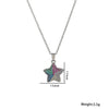 Necklace Titanium Steel Fivepointed Star Diamond Goldplated Jewelry For Women