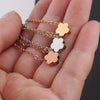 Necklace Titanium Steel Flower Electroplating Pendant