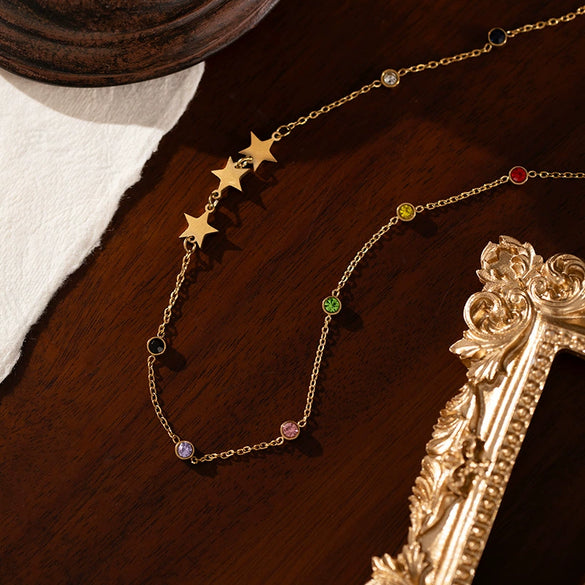 Necklace Titanium Steel Flower Pattern Electroplating Women's Fashion Simple