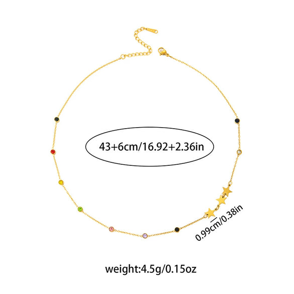 Necklace Titanium Steel Flower Pattern Electroplating Women's Fashion Simple