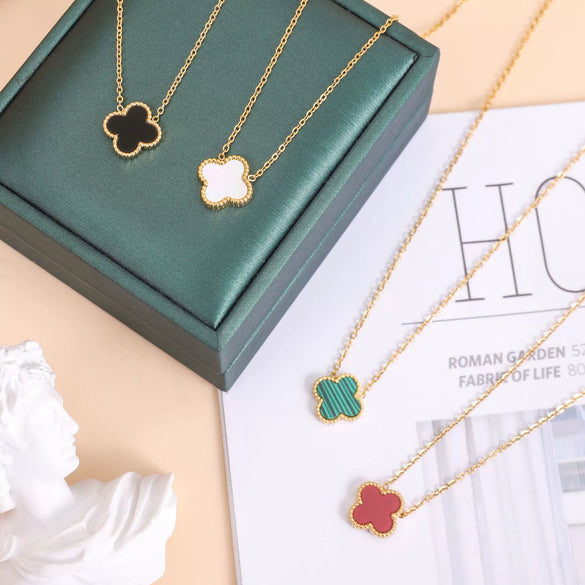 Necklace Titanium Steel Four Leaf Clover Electroplating Light Luxury Women's O Chain
