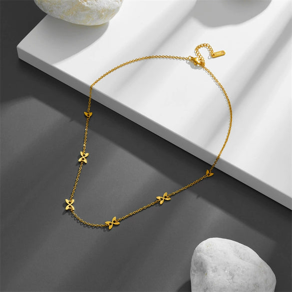 Necklace Titanium Steel Geometric Box Chain Vacuum Electroplated In Furnace Retro Styling Unisex