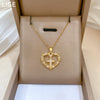 Necklace Titanium Steel Geometric Cross Diamond Unisex