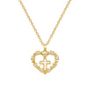 Necklace Titanium Steel Geometric Cross Diamond Unisex