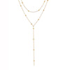 Necklace Titanium Steel Geometric Double Layer Chain Ball Laminated Tassel