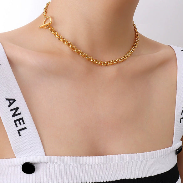 Necklace Titanium Steel Geometric Electroplated Jewelry