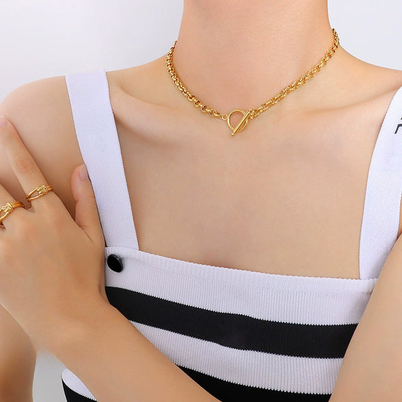 Necklace Titanium Steel Geometric Electroplated Jewelry