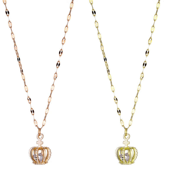 Necklace Titanium Steel Geometric Electroplating For Female
