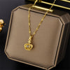 Necklace Titanium Steel Geometric Electroplating For Female