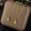 Necklace Titanium Steel Geometric Electroplating For Female