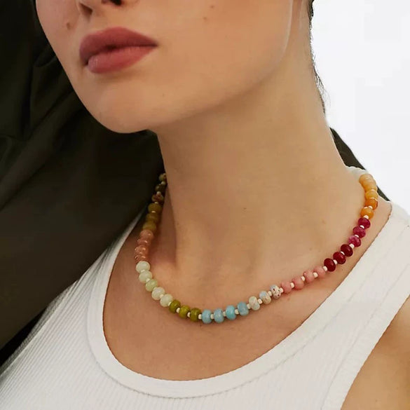 Necklace Titanium Steel Geometric Electroplating For Women