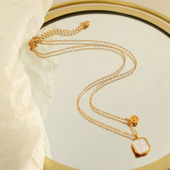 Necklace 316L Stainless Steel Geometric Electroplating Jewelry Women
