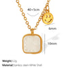 Necklace 316L Stainless Steel Geometric Electroplating Jewelry Women