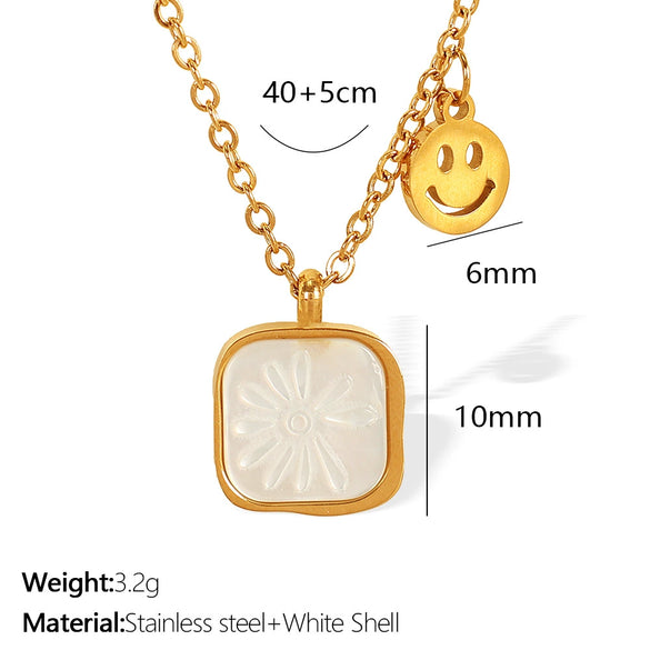 Necklace 316L Stainless Steel Geometric Electroplating Jewelry Women