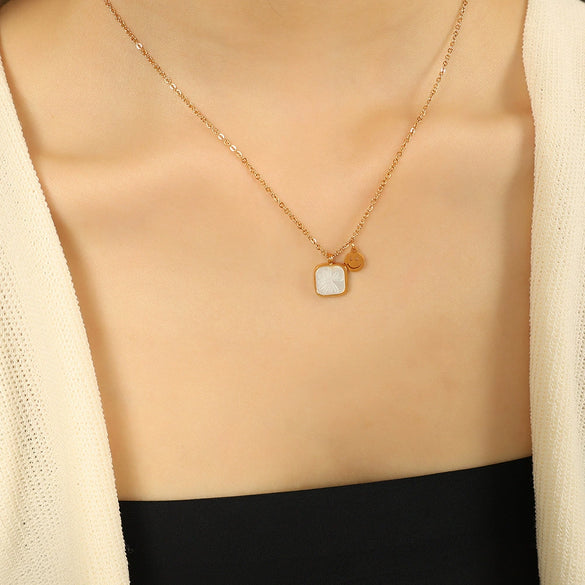 Necklace 316L Stainless Steel Geometric Electroplating Jewelry Women