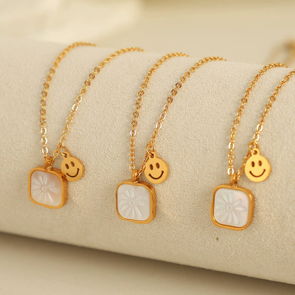 Necklace 316L Stainless Steel Geometric Electroplating Jewelry Women