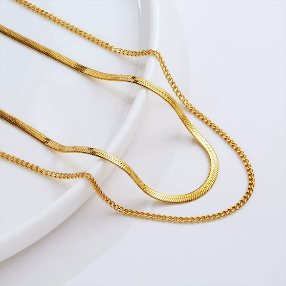 Necklace Titanium Steel Geometric Electroplating Women's