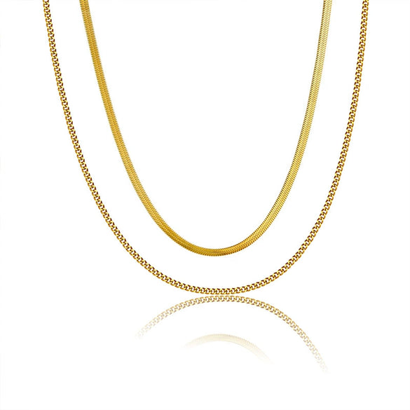 Necklace Titanium Steel Geometric Electroplating Women's