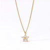 Necklace Titanium Steel Geometric Fivepointed Star Electroplating