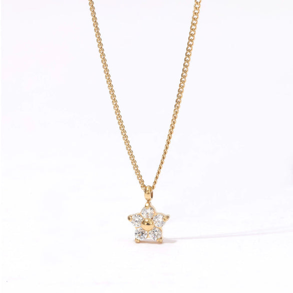 Necklace Titanium Steel Geometric Fivepointed Star Electroplating