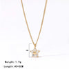 Necklace Titanium Steel Geometric Fivepointed Star Electroplating