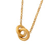 Necklace 316L Stainless Steel Geometric Goldplated Diamonddesigned Pendant For Women