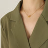 Necklace 316L Stainless Steel Geometric Goldplated Diamonddesigned Pendant For Women