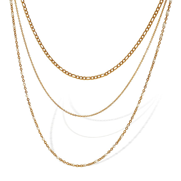 Necklace 316L Stainless Steel Geometric Ins Style Electroplated