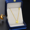 Necklace Titanium Steel Geometric Letter H Ball Chain Electroplated For Women