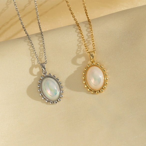 Necklace Titanium Steel Geometric Light Luxury Ochain Pendant Electroplated