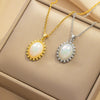 Necklace Titanium Steel Geometric Light Luxury Ochain Pendant Electroplated