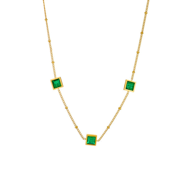 Necklace Titanium Steel Geometric Pattern Electroplated Simple Retro Light Luxury