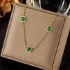 Necklace Titanium Steel Geometric Pattern Electroplated Simple Retro Light Luxury